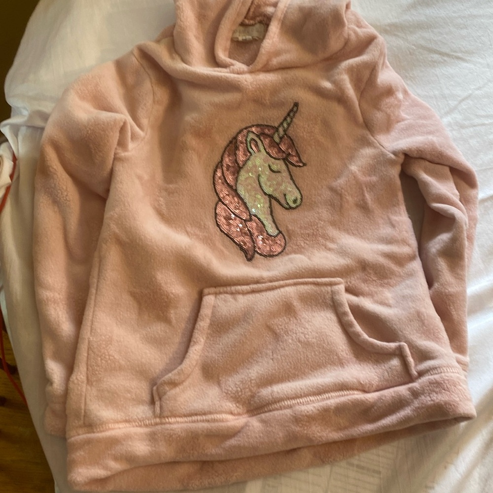 Btween Unicorn pink sweatshirt Hoodie size 10/12